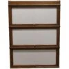 Antique 4 Foot Barrister Bookcase With White Glass 2 Antique 4 Foot Barrister Bookcase With White Glass -OGT Sale Store bookcases antique 4 foot barrister bookcase with white glass p264005