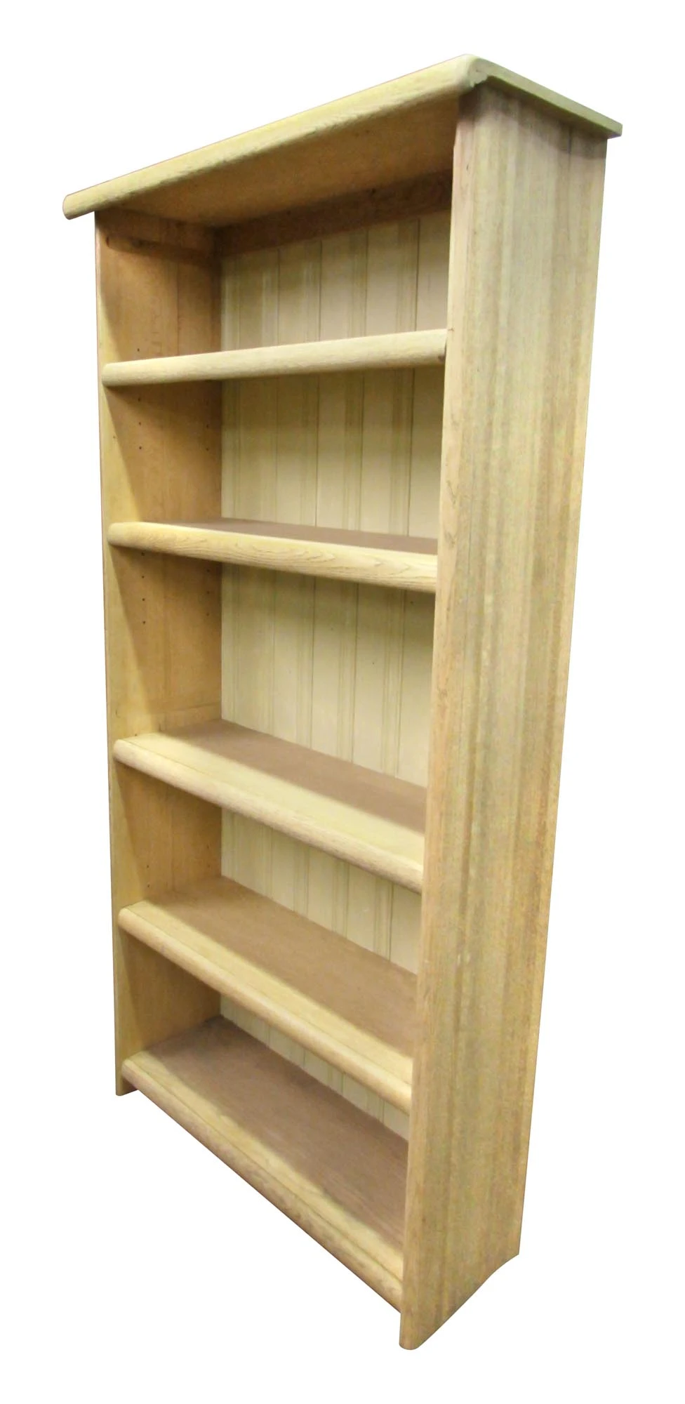 Pickled Oak Five Shelf Bookcase 5 Pickled Oak Five Shelf Bookcase - Image 3