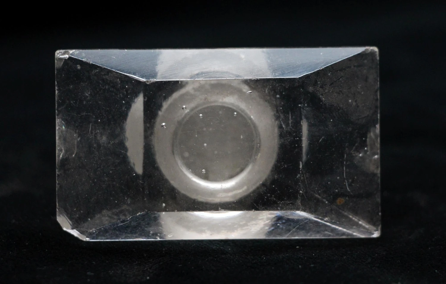 Vintage Rectangular Clear Glass Bottle Stopper 4 Vintage Rectangular Clear Glass Bottle Stopper - Image 2