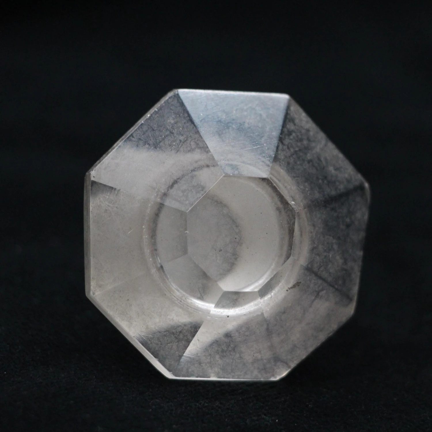 Clear Glass Octagon Stopper 4 Clear Glass Octagon Stopper - Image 2