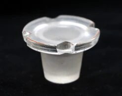 Vintage Cross Shaped Clear Glass Bottle Stopper