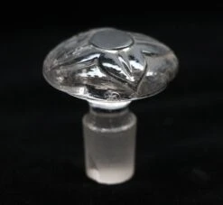 Vintage Floral Clear Glass Bottle Stopper