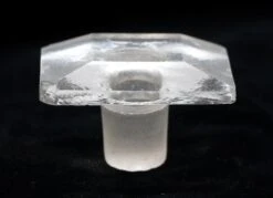 Vintage Rectangular Clear Glass Bottle Stopper