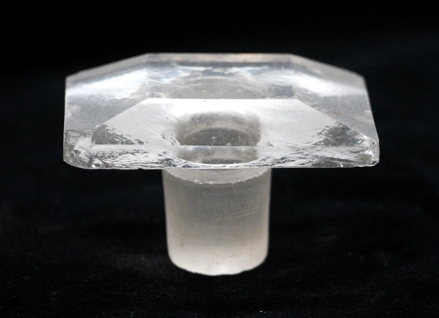 Vintage Rectangular Clear Glass Bottle Stopper 3 Vintage Rectangular Clear Glass Bottle Stopper