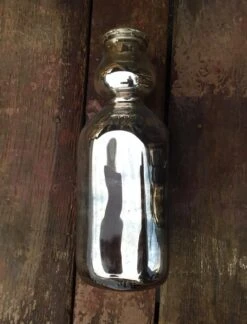 Single 1950s Hand Silvered Glass Milk Bottle 14 Single 1950s Hand Silvered Glass Milk Bottle -OGT Sale Store bottles jars for sale m236733