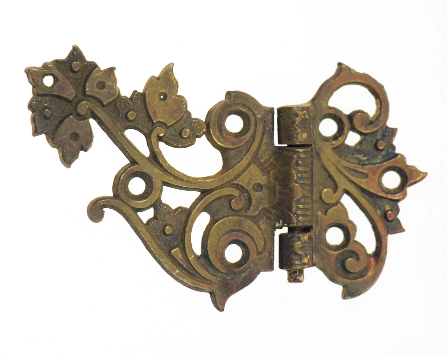Antique Ornate Bronze Offset Furniture Hinge 3 Antique Ornate Bronze Offset Furniture Hinge