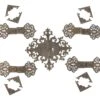 Antique Victorian Bronze Cabinet Furniture Hardware Set
