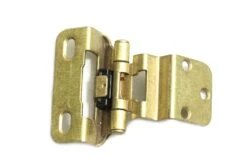 Pair Of 2.25 In. Partial Wrap Cabinet Brushed Brass Hinges 8 Pair Of 2.25 In. Partial Wrap Cabinet Brushed Brass Hinges -OGT Sale Store cabinet furniture hinges for sale l211587