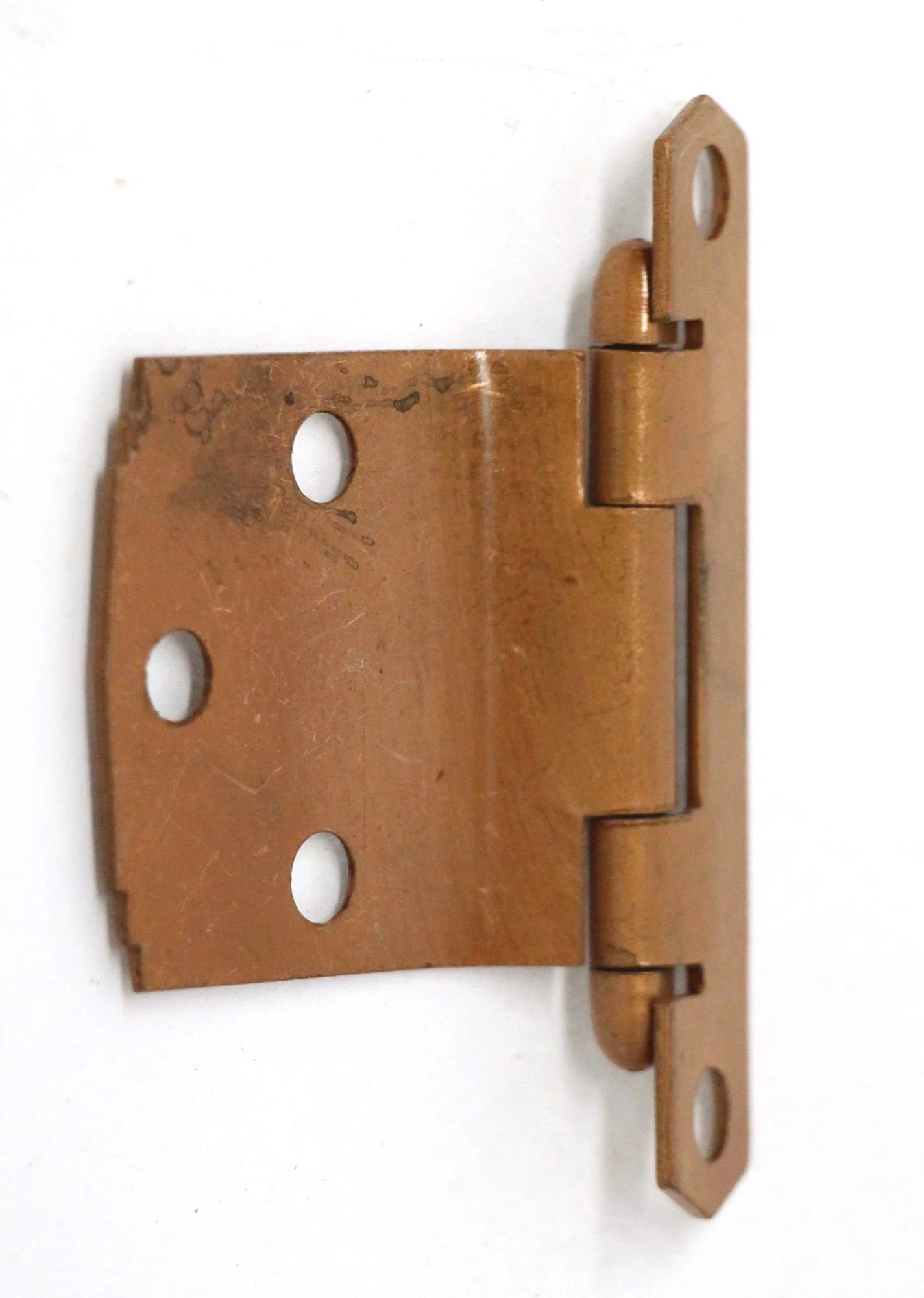 Set Of 4 Art Deco Copper Finish 2.75 X 2 Offset Cabinet Hinges 5 Set Of 4 Art Deco Copper Finish 2.75 X 2 Offset Cabinet Hinges - Image 3