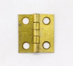 Set Of 10 Brass Finish 0.875 X 0.875 Cabinet Butt Hinges 9 Set Of 10 Brass Finish 0.875 X 0.875 Cabinet Butt Hinges -OGT Sale Store cabinet furniture hinges for sale n253879