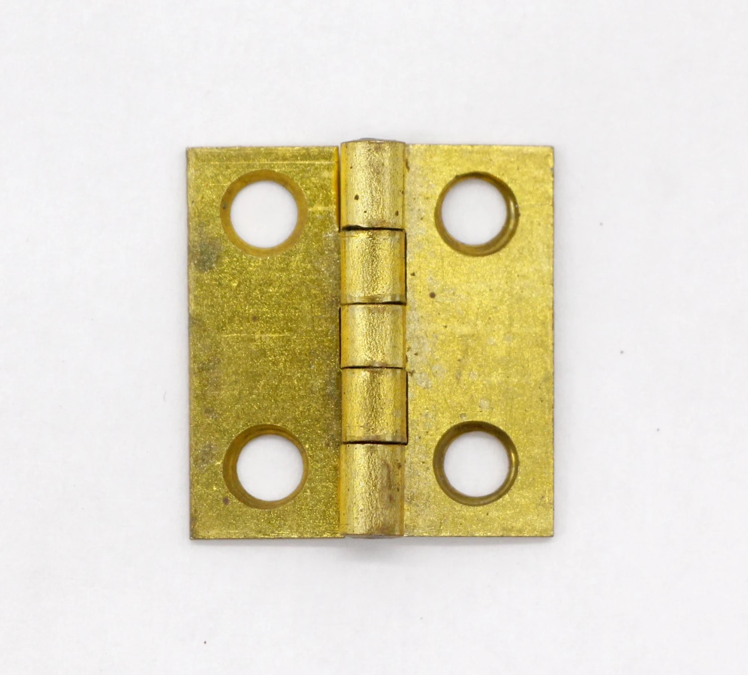 Set Of 10 Brass Finish 0.875 X 0.875 Cabinet Butt Hinges 5 Set Of 10 Brass Finish 0.875 X 0.875 Cabinet Butt Hinges - Image 3