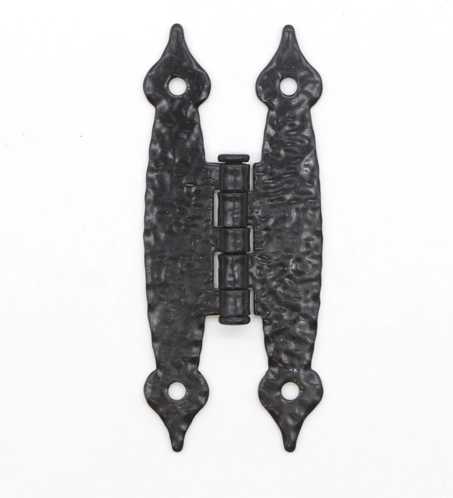 Pair Of Black Hammered Steel Arts & Crafts Cabinet Hinges 5 Pair Of Black Hammered Steel Arts & Crafts Cabinet Hinges - Image 3