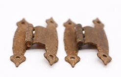 Pair Of Copper Over Steel Arts & Crafts Cabinet Hinges 9 Pair Of Copper Over Steel Arts & Crafts Cabinet Hinges -OGT Sale Store cabinet furniture hinges for sale q278372