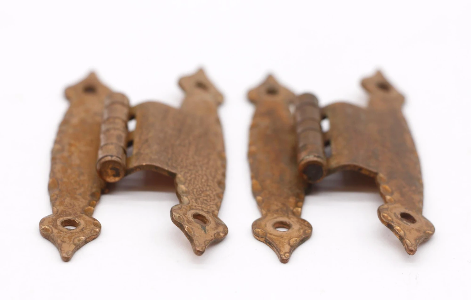 Pair Of Copper Over Steel Arts & Crafts Cabinet Hinges 5 Pair Of Copper Over Steel Arts & Crafts Cabinet Hinges - Image 3