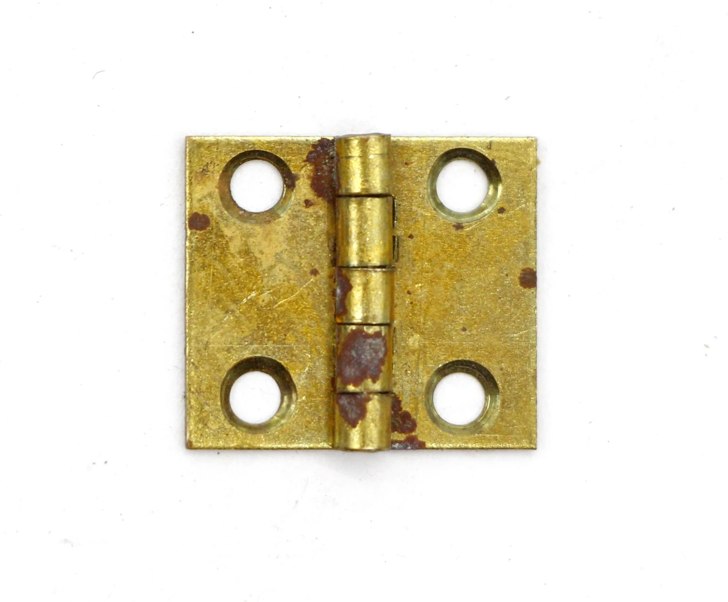 Set Of Vintage 0.5 X 0.5 Brass Jewelry Box Hinges 5 Set Of Vintage 0.5 X 0.5 Brass Jewelry Box Hinges - Image 3