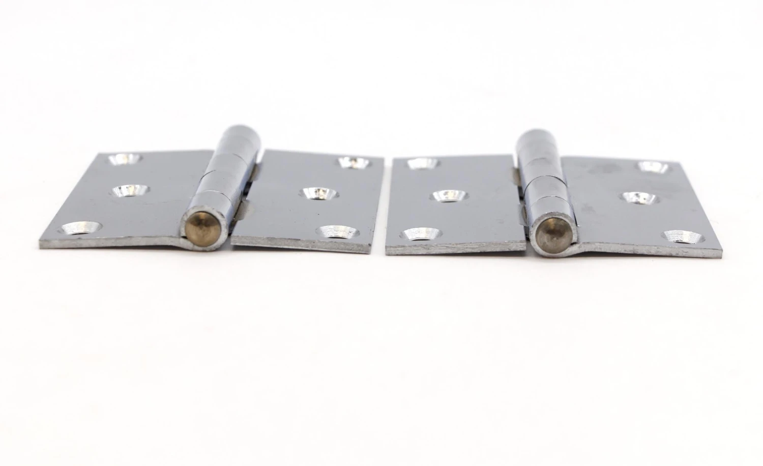 Pair Of Chrome Plated Steel Stanley 3 X 3 Butt Door Hinges 5 Pair Of Chrome Plated Steel Stanley 3 X 3 Butt Door Hinges - Image 3
