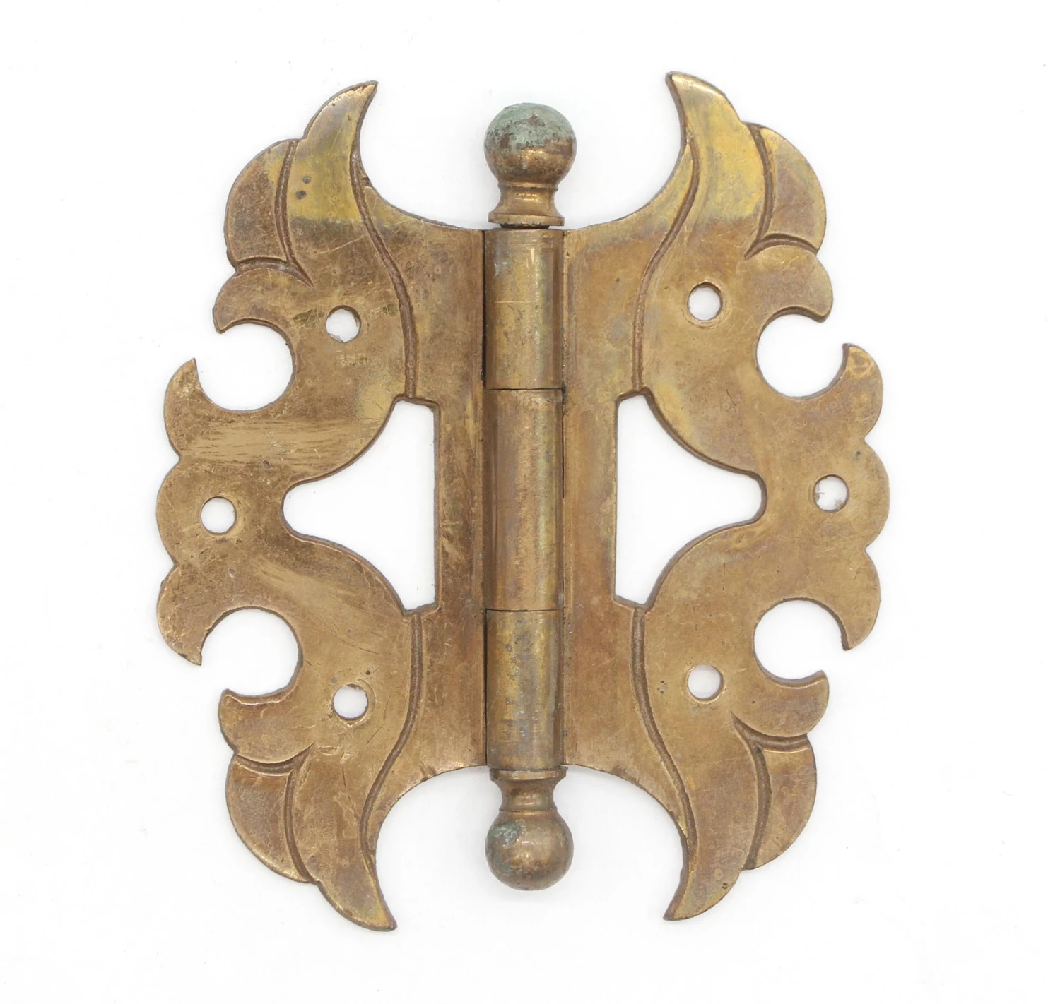 Set Of 4 X 3.375 In. Ornate Brass Butterfly Furniture Hinges 5 Set Of 4 X 3.375 In. Ornate Brass Butterfly Furniture Hinges - Image 3