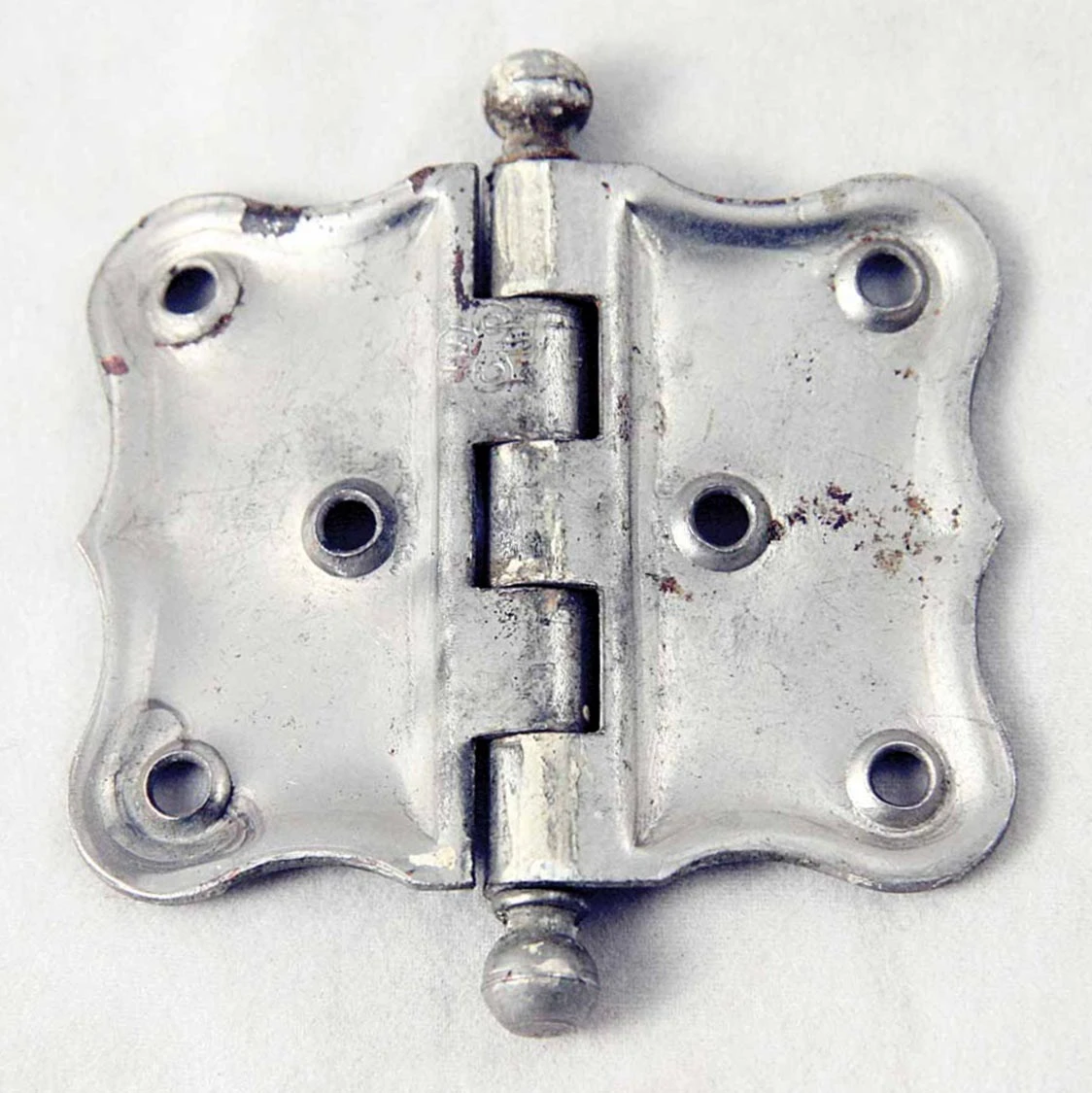 Vintage Nickel Plated Steel 2 X 2.5 Cabinet Hinge 4 Vintage Nickel Plated Steel 2 X 2.5 Cabinet Hinge - Image 2