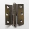 Modern 2 In. X 1.75 In. Brushed Steel Offset Cabinet Hinge