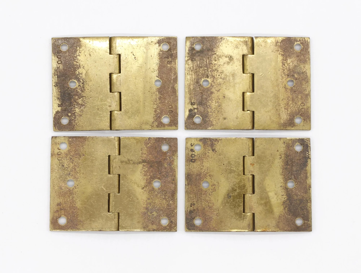 Set Of 4 Corbin Brass 2.25 X 3 Butt Cabinet Hinges 4 Set Of 4 Corbin Brass 2.25 X 3 Butt Cabinet Hinges - Image 2
