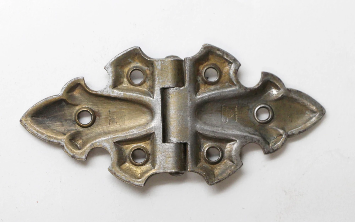 Vintage Stanley Signed Steel Butterfly Surface Cabinet Hinge 4 Vintage Stanley Signed Steel Butterfly Surface Cabinet Hinge - Image 2