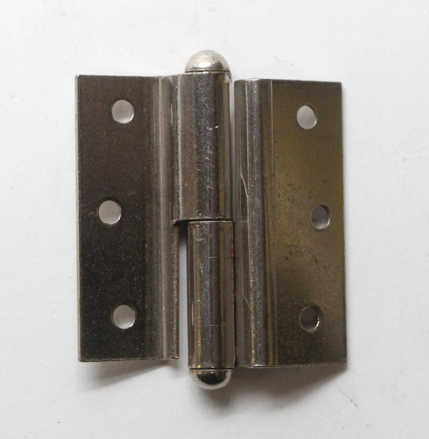 Modern 2 In. X 1.75 In. Brushed Steel Offset Cabinet Hinge 4 Modern 2 In. X 1.75 In. Brushed Steel Offset Cabinet Hinge - Image 2