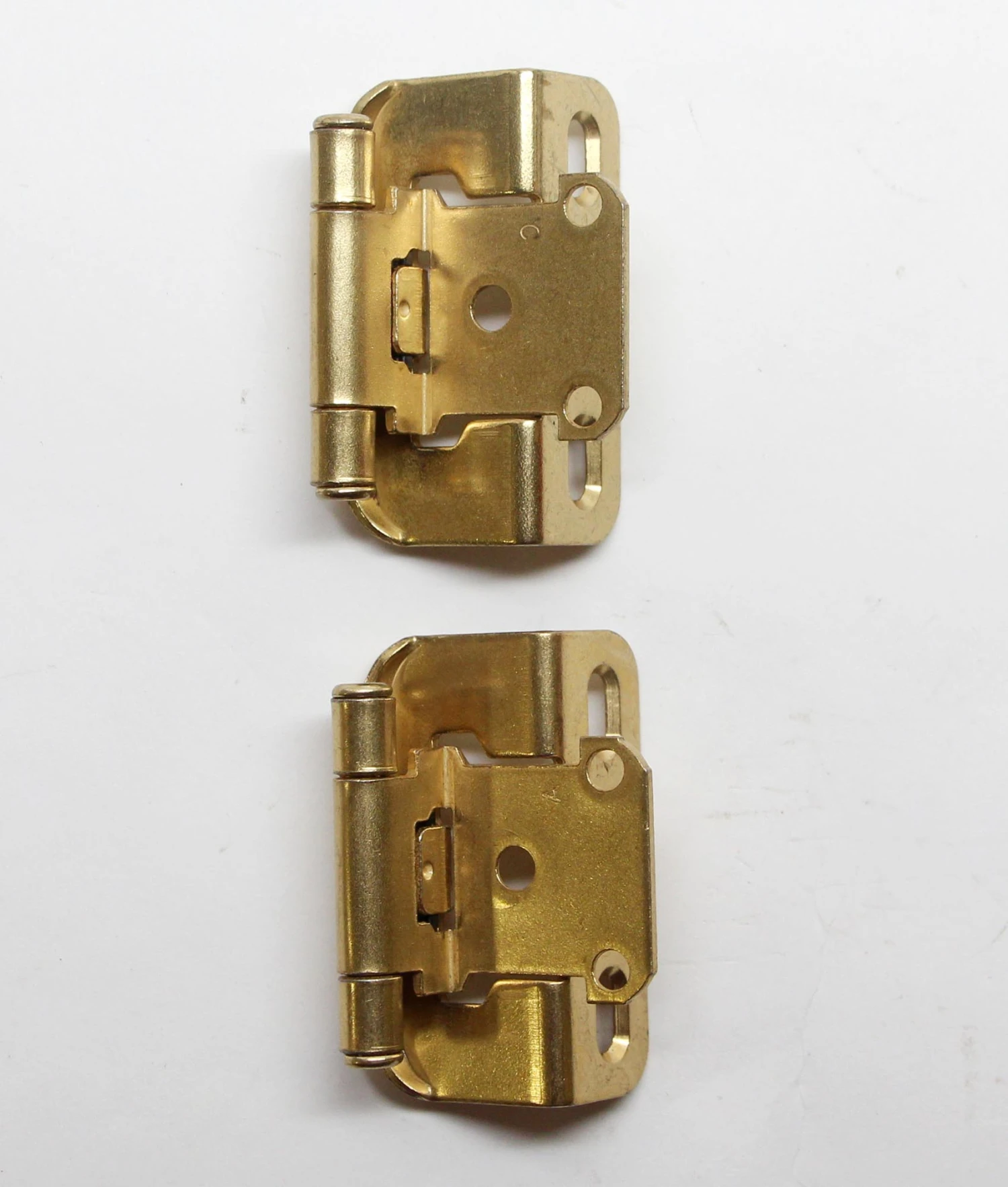 Pair Of 2.75 In. Partial Wrap Amerock Brushed Brass Cabinet Hinges 3 Pair Of 2.75 In. Partial Wrap Amerock Brushed Brass Cabinet Hinges