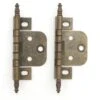 Pair Of Bronze Plated Steel Spring Semi Concealed Cabinet Hinges