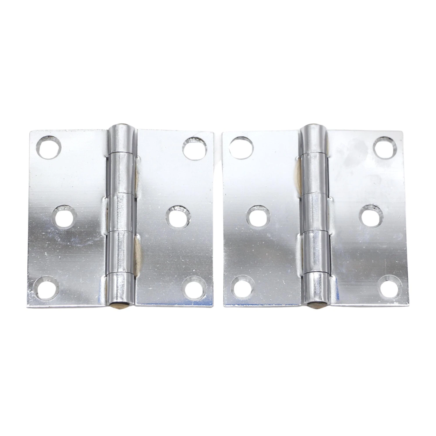 Pair Of Chrome Plated Steel Stanley 3 X 3 Butt Door Hinges 3 Pair Of Chrome Plated Steel Stanley 3 X 3 Butt Door Hinges