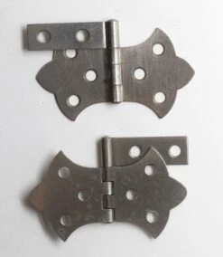 Pair Of Stanley Brushed Steel Butterfly Cabinet Hinges