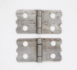 Pair Of Vintage 1.75 X 0.875 Steel Butt Cabinet Hinges