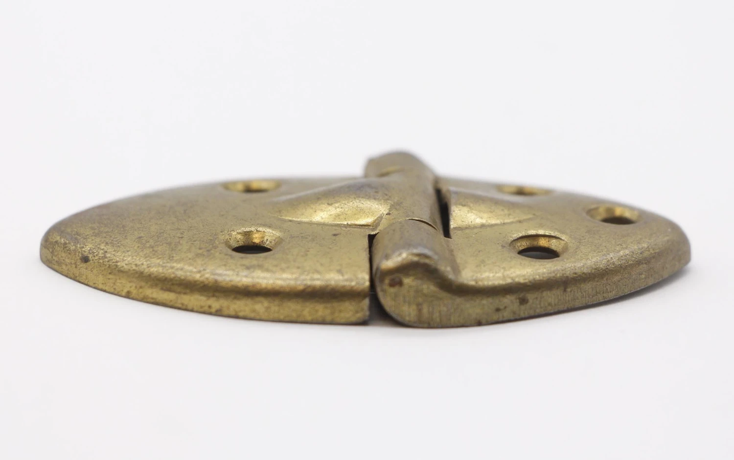 Pair Of Brass Plated Vintage Surface Cabinet Hinges 4 Pair Of Brass Plated Vintage Surface Cabinet Hinges - Image 2