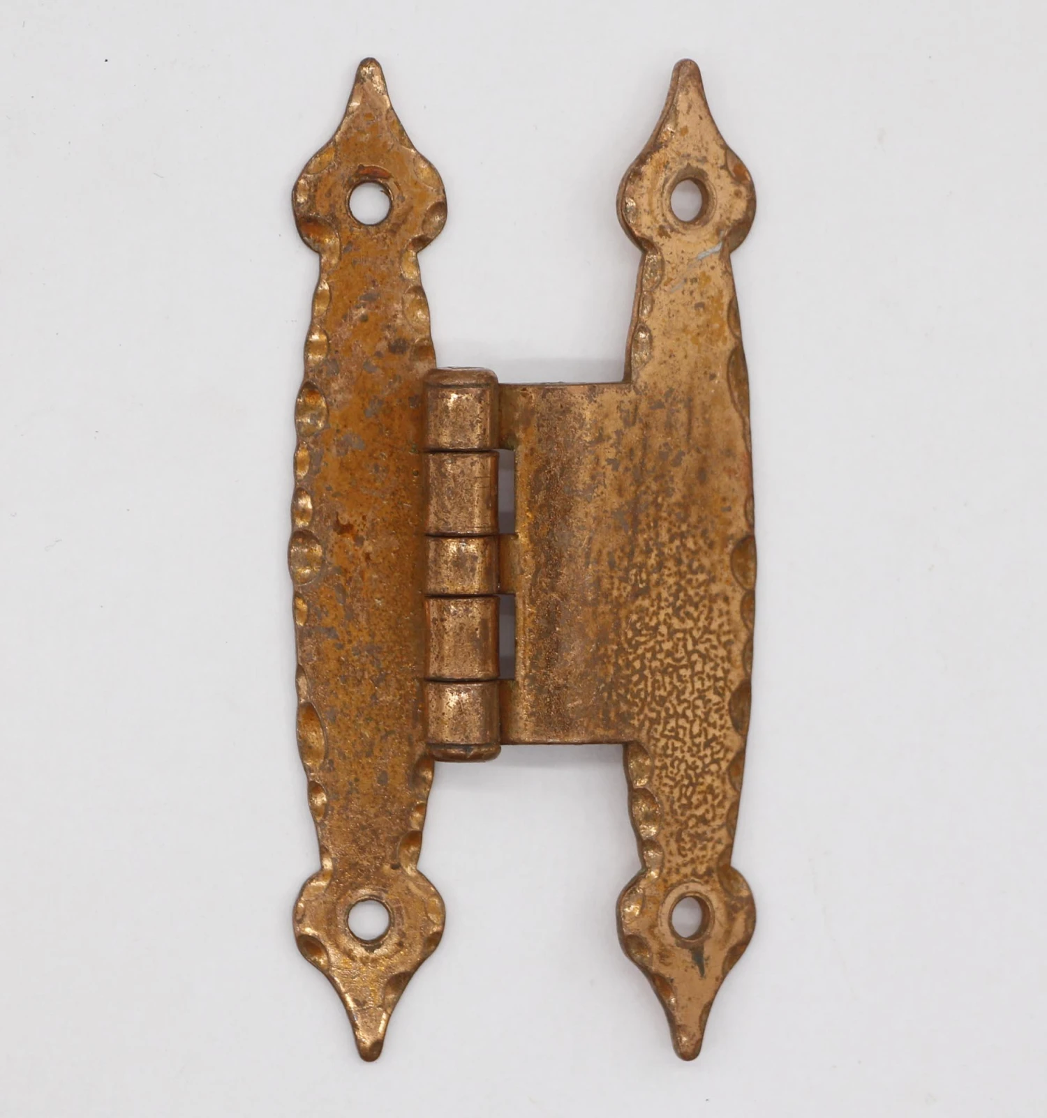 Pair Of Copper Over Steel Arts & Crafts Cabinet Hinges 4 Pair Of Copper Over Steel Arts & Crafts Cabinet Hinges - Image 2
