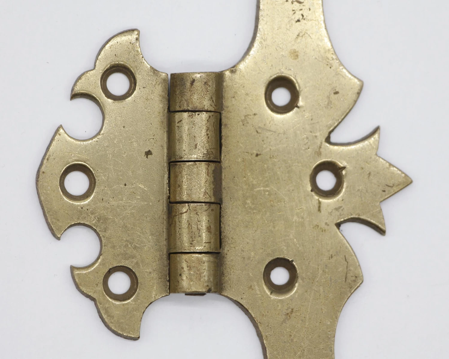 Pair Vintage Brass Door Strap Cabinet Furniture Hinges 4 Pair Vintage Brass Door Strap Cabinet Furniture Hinges - Image 2