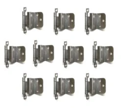 Set Of 10 Stanley Steel 2.25 X 2 Partial Wrap Cabinet Hinges