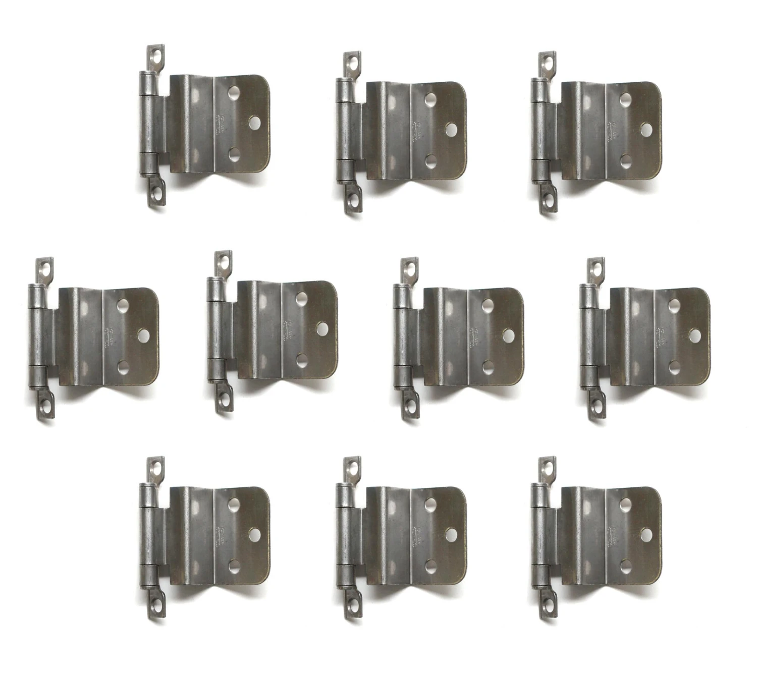 Set Of 10 Stanley Steel 2.25 X 2 Partial Wrap Cabinet Hinges 3 Set Of 10 Stanley Steel 2.25 X 2 Partial Wrap Cabinet Hinges