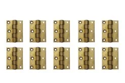 Set Of 10 Vintage Corbin Brass Furniture 2 X 1.5 Butt Hinges
