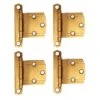 Set Of 4 Art Deco Copper Finish 2.75 X 2 Offset Cabinet Hinges