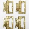 Set Of 4 Polished Brass No Mortise Fasting Bifold Cabinet Hinges 1 Set Of 4 Polished Brass No Mortise Fasting Bifold Cabinet Hinges -OGT Sale Store cabinet furniture hinges set of 4 polished brass no mortise fasting bifold cabinet hinges q278387