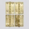 Set Of 4 Polished Brass Over Steel 2 X 1.75 Butt Cabinet Hinges 2 Set Of 4 Polished Brass Over Steel 2 X 1.75 Butt Cabinet Hinges -OGT Sale Store cabinet furniture hinges set of 4 polished brass over steel 2 x 175 butt cabinet hinges q280325