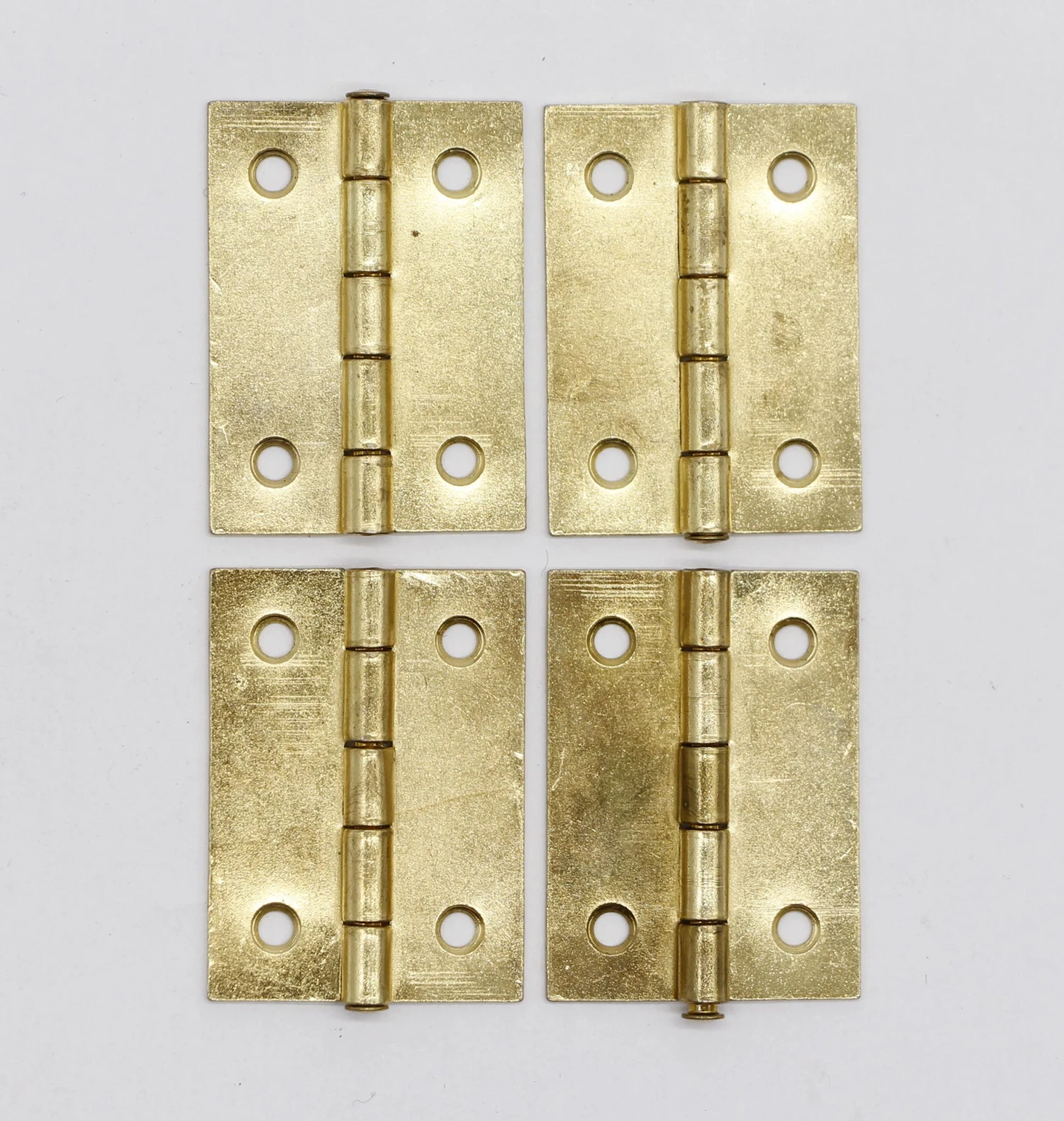 Set Of 4 Polished Brass Over Steel 2 X 1.75 Butt Cabinet Hinges 3 Set Of 4 Polished Brass Over Steel 2 X 1.75 Butt Cabinet Hinges