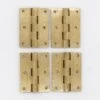 Set Of 4 Vintage 2 X 1.5 Brushed Brass Butt Cabinet Hinges 1 Set Of 4 Vintage 2 X 1.5 Brushed Brass Butt Cabinet Hinges -OGT Sale Store cabinet furniture hinges set of 4 vintage 2 x 15 brushed brass butt cabinet hinges q278961