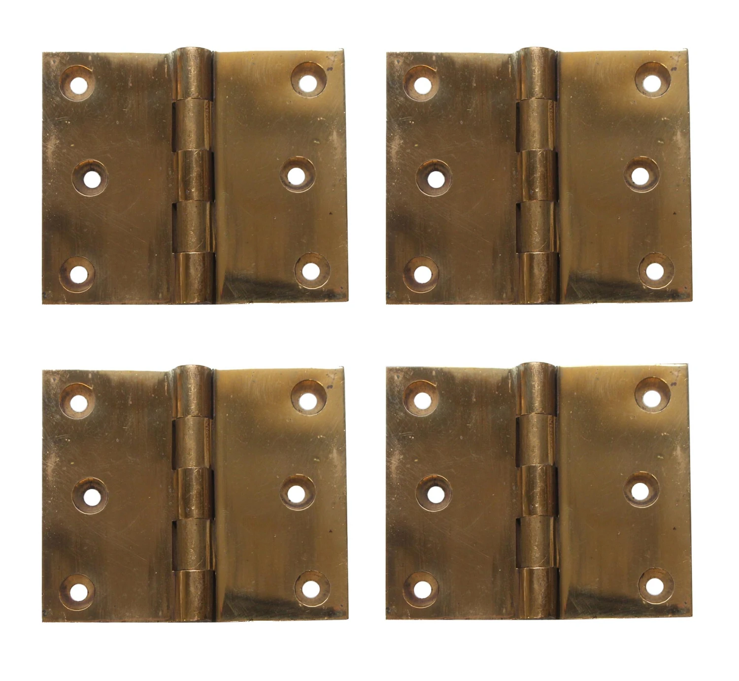 Set Of 4 Vintage 2.5 X 3 Corbin Brass Butt Cabinet Hinges 3 Set Of 4 Vintage 2.5 X 3 Corbin Brass Butt Cabinet Hinges