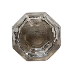 1.25 In. Vintage Clear Glass Octagon Cabinet Knob