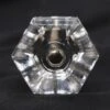 1.75 In. Vintage Hexagon Glass Drawer Cabinet Knob