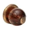 European Brown Glass & Brass 2 In. Drawer Cabinet Knob
