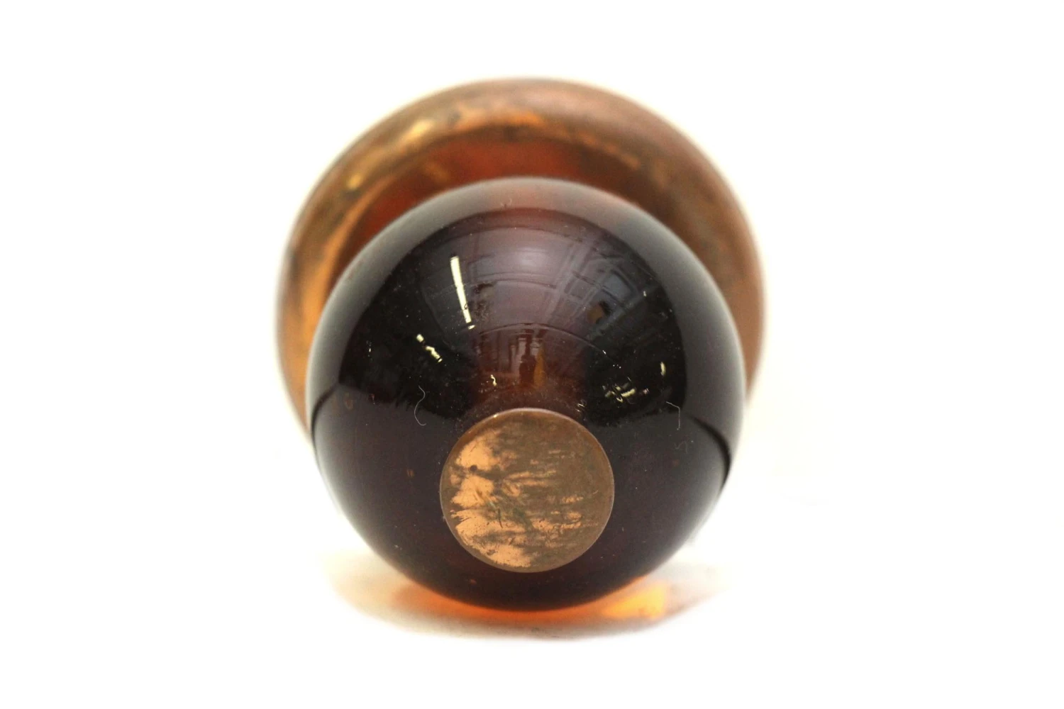 European Brown Glass & Brass 2 In. Drawer Cabinet Knob 5 European Brown Glass & Brass 2 In. Drawer Cabinet Knob - Image 3