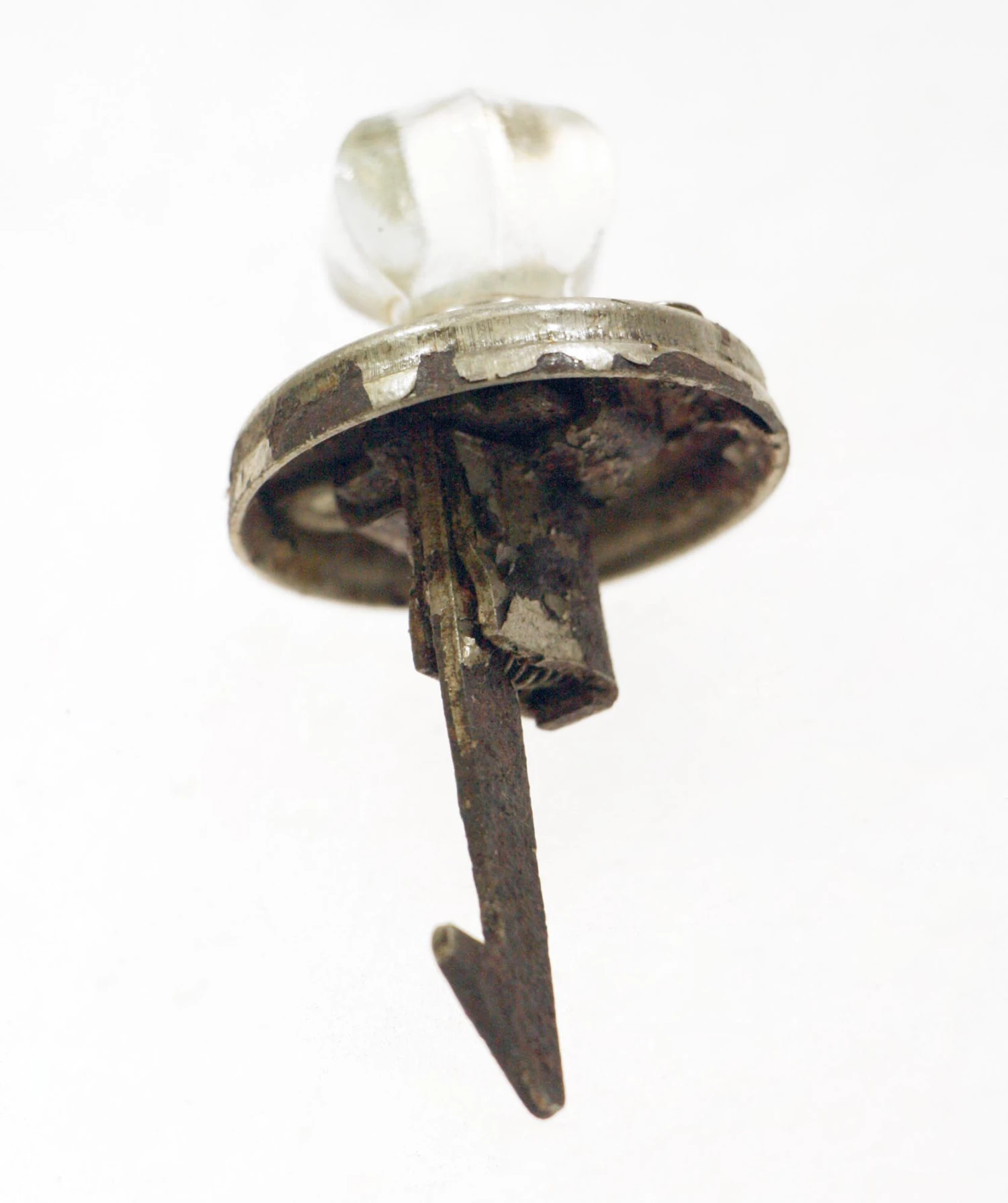 Antique Classic Hexagon Glass With Plate Cabinet Knob 5 Antique Classic Hexagon Glass With Plate Cabinet Knob - Image 3