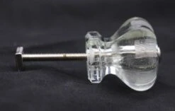 Vintage Hexagon Etched Lined 1.5 In. Glass Drawer Cabinet Knob 9 Vintage Hexagon Etched Lined 1.5 In. Glass Drawer Cabinet Knob -OGT Sale Store cabinet furniture knobs for sale l203159