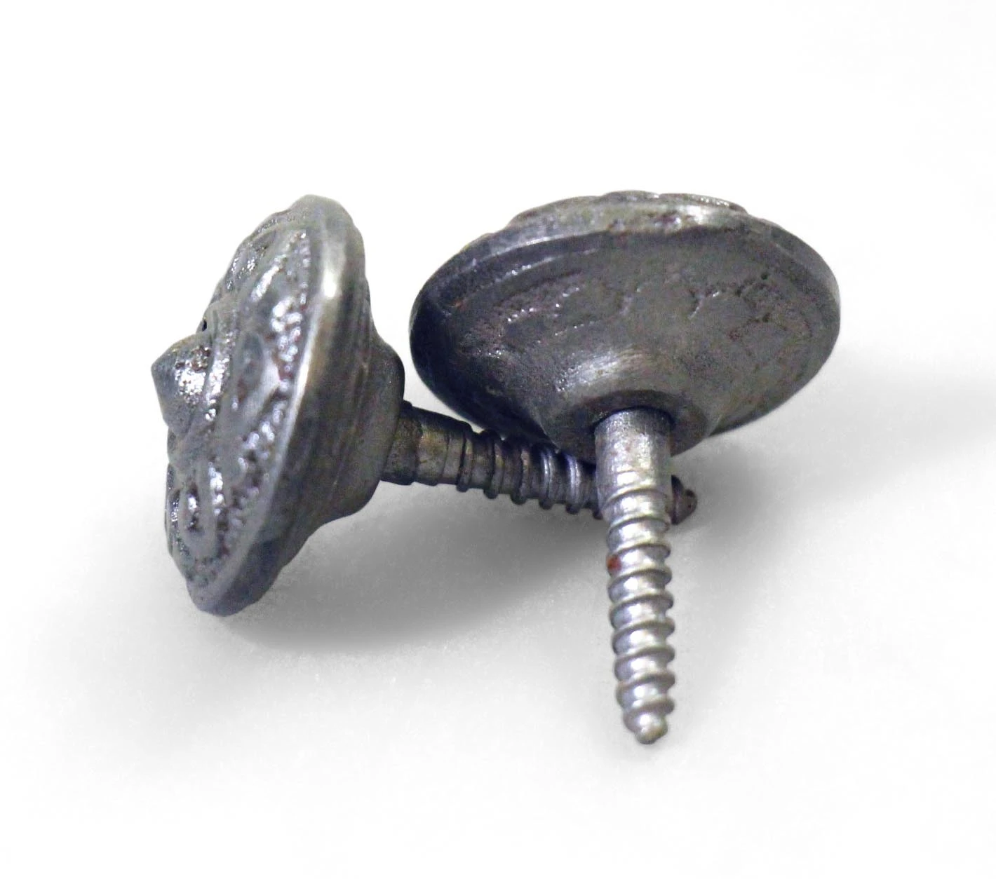 Antique Black Iron Floral 0.875 In. Drawer Cabinet Knob 5 Antique Black Iron Floral 0.875 In. Drawer Cabinet Knob - Image 3